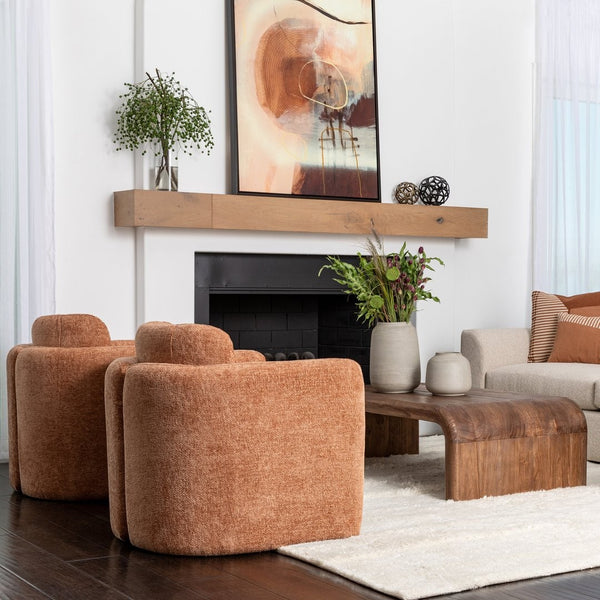 Karina Living Munson Occasional Chair in Clay - Stylish, Durable Accent Seat for Living Rooms & Guest Areas DOV34043-CLAY