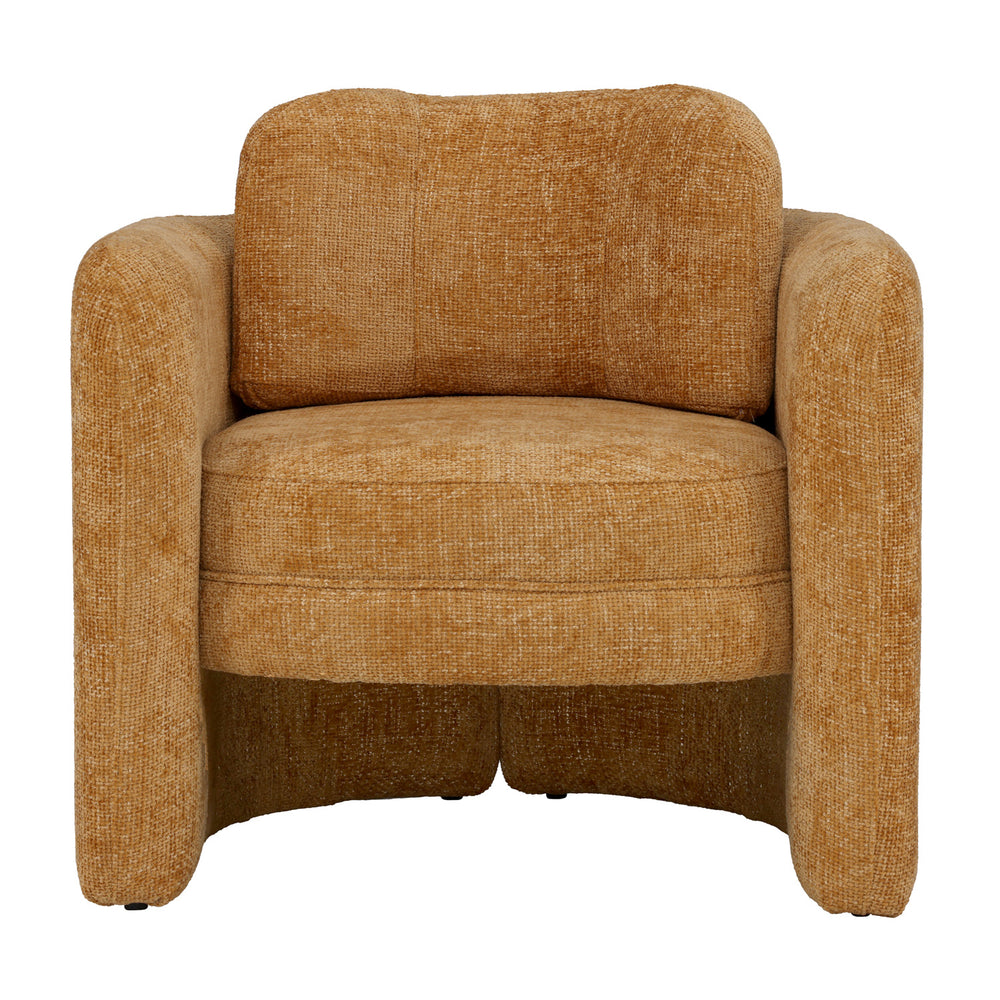 Dovetail Munson Occasional Chair Ginger Ginger Polyester Upholstery and Select Hardwood Frame DOV34043-GING