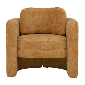 Dovetail Munson Occasional Chair Ginger Ginger Polyester Upholstery and Select Hardwood Frame DOV34043-GING