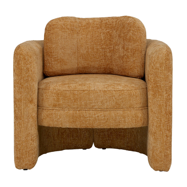 Dovetail Munson Occasional Chair Ginger Ginger Polyester Upholstery and Select Hardwood Frame DOV34043-GING