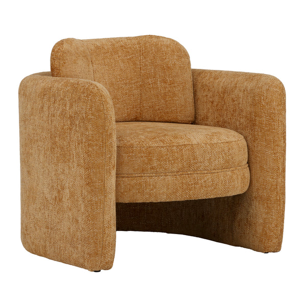 Dovetail Munson Occasional Chair Ginger Ginger Polyester Upholstery and Select Hardwood Frame DOV34043-GING