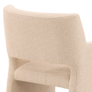 Dovetail Larson Dining Chair Sand Everest Sand Polyester Upholstery DOV34046-SAND