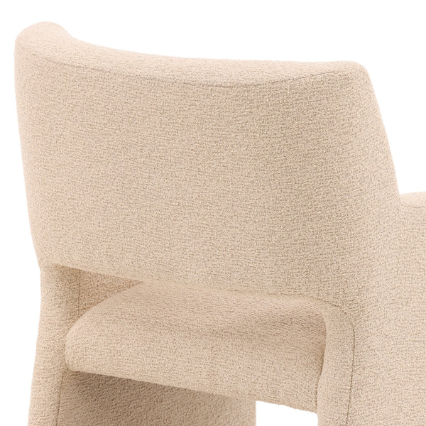 Dovetail Larson Dining Chair Sand Everest Sand Polyester Upholstery DOV34046-SAND