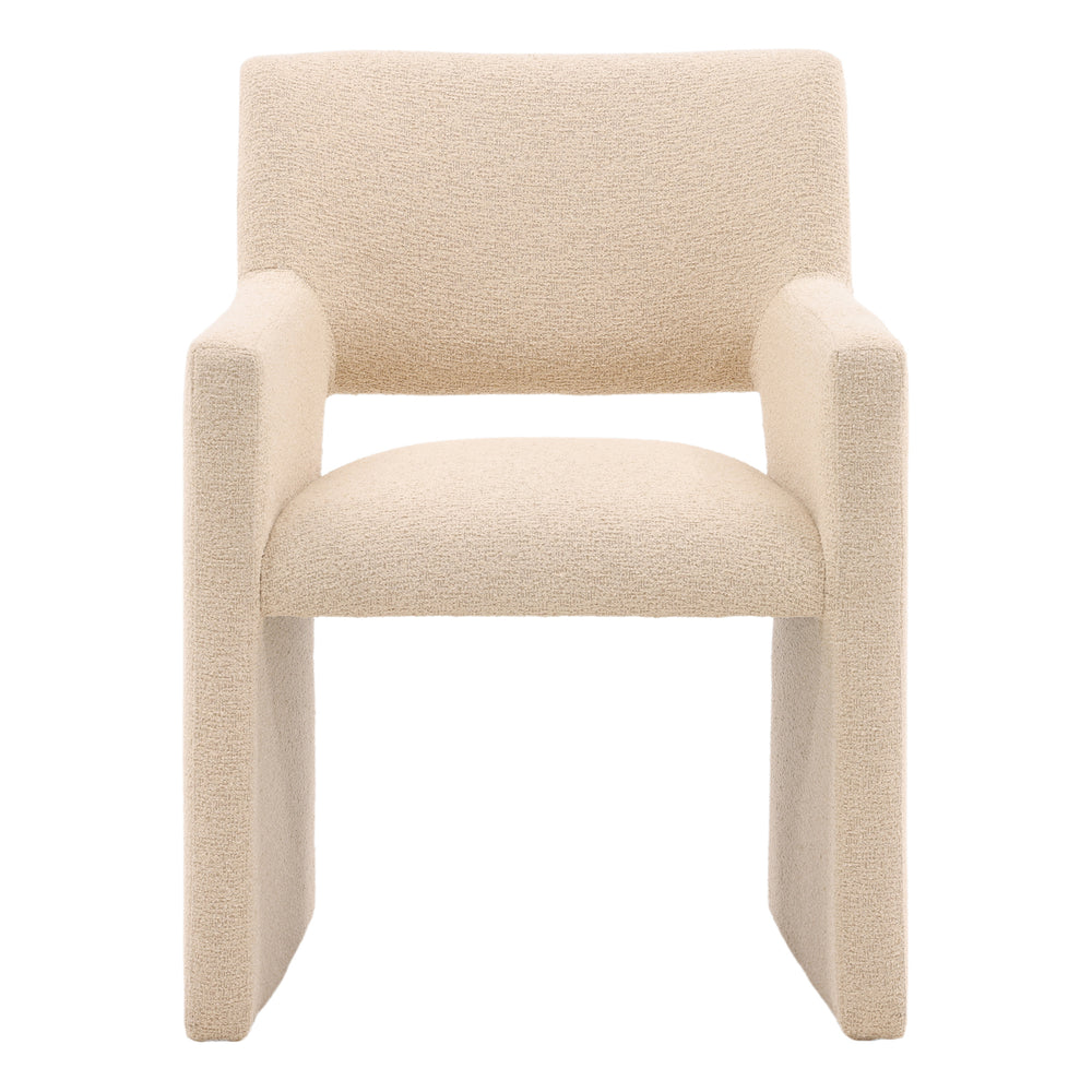Dovetail Larson Dining Chair Sand Everest Sand Polyester Upholstery DOV34046-SAND