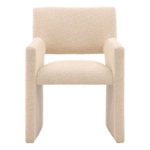 Dovetail Larson Dining Chair Sand Everest Sand Polyester Upholstery DOV34046-SAND