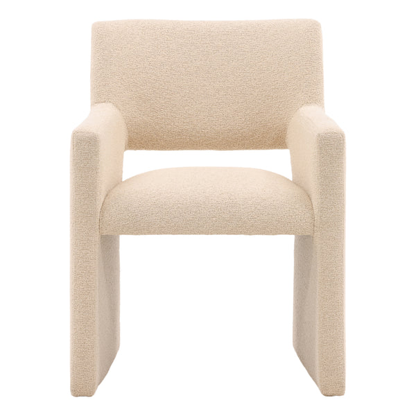 Dovetail Larson Dining Chair Sand Everest Sand Polyester Upholstery DOV34046-SAND