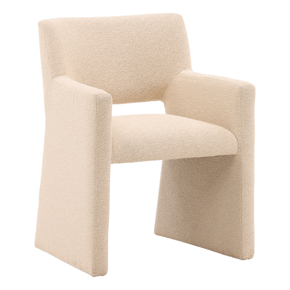 Dovetail Larson Dining Chair Sand Everest Sand Polyester Upholstery DOV34046-SAND