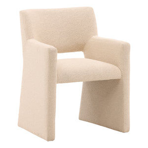 Dovetail Larson Dining Chair Sand Everest Sand Polyester Upholstery DOV34046-SAND