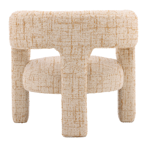 Dovetail Bowie Occasional Chair Ginger Sonoma Ginger Tweed Fabric and Select Hardwood Frame DOV34049-GING