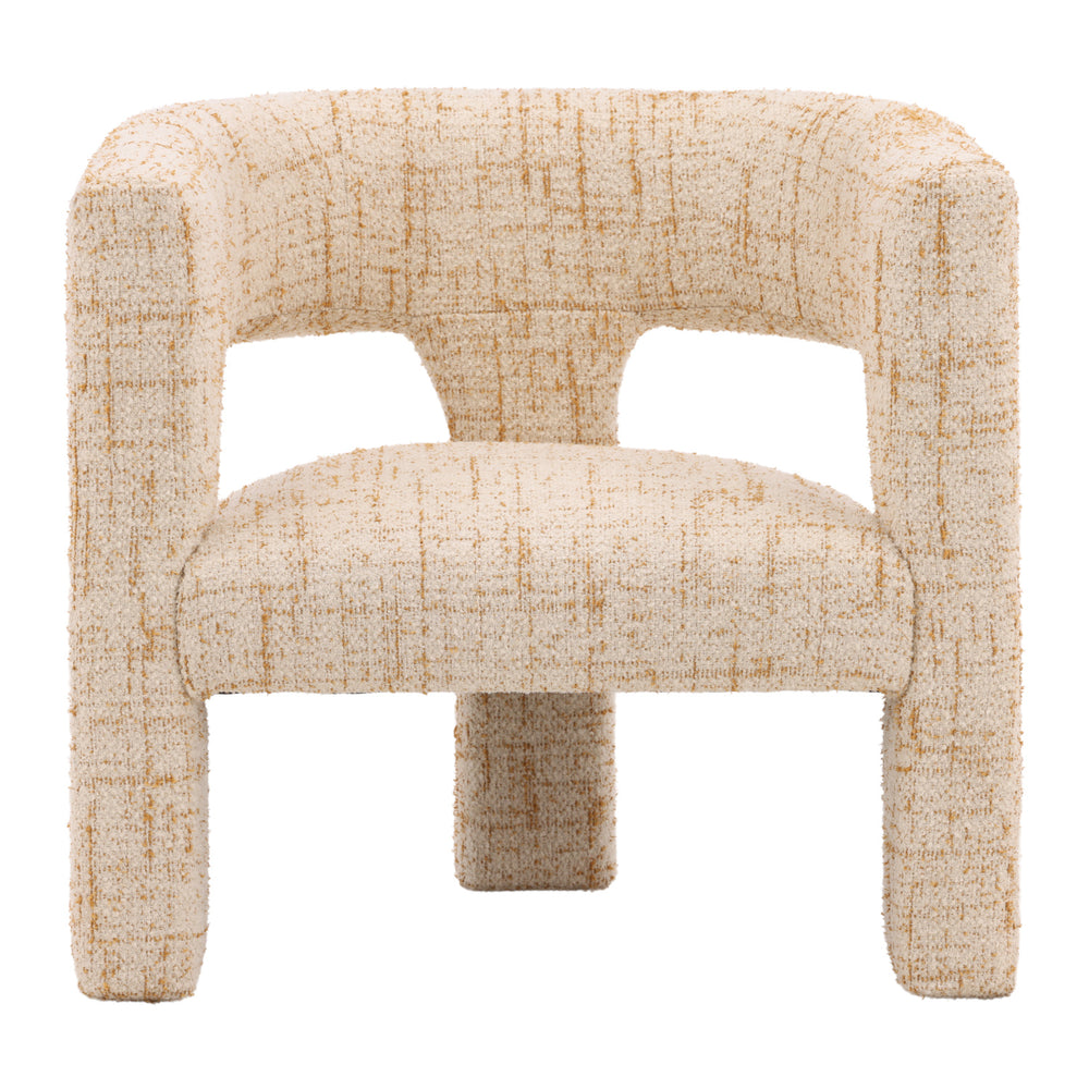Dovetail Bowie Occasional Chair Ginger Sonoma Ginger Tweed Fabric and Select Hardwood Frame DOV34049-GING