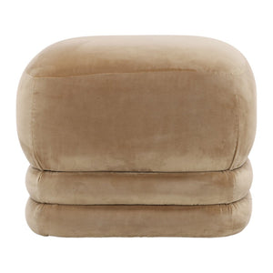 Karina Living Maeva Ottoman Camel - Elegant Velvet Accent for Living Room, Bedroom, or Entryway Comfort & Style DOV34054-CAML