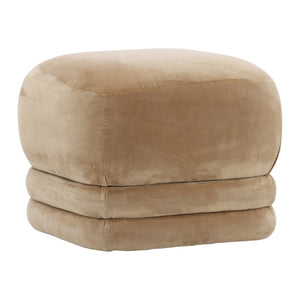 Karina Living Maeva Ottoman Camel - Elegant Velvet Accent for Living Room, Bedroom, or Entryway Comfort & Style DOV34054-CAML