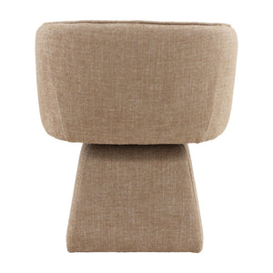 Karina Living Jonie Swivel Chair in Warm Camel Basketweave - Elegant Comfort for Dining or Living Spaces DOV34059-CAML