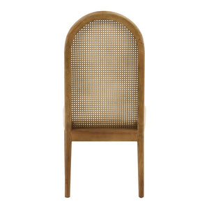 Karina Living Thoreau Dining Chair in Oatmeal - Modern Comfort, Sturdy Rubberwood Frame & Woven Cane Back Design DOV34060-OATM