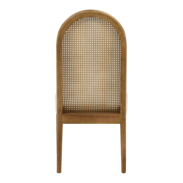 Karina Living Thoreau Dining Chair in Oatmeal - Modern Comfort, Sturdy Rubberwood Frame & Woven Cane Back Design DOV34060-OATM
