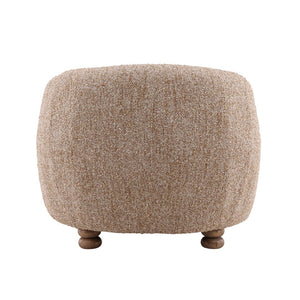 Karina Living Peggy Occasional Chair in Multi-Tone Boucle – Stylish Comfort with Rubberwood Legs for Any Space DOV34062-BRWN