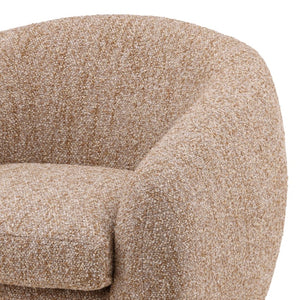 Karina Living Peggy Occasional Chair in Multi-Tone Boucle – Stylish Comfort with Rubberwood Legs for Any Space DOV34062-BRWN