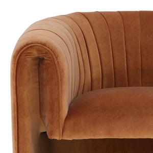 Karina Living Bobbie Occasional Chair in Opal Ginger Velvet - Stylish, Durable Accent Seating for Any Room DOV34064-GING
