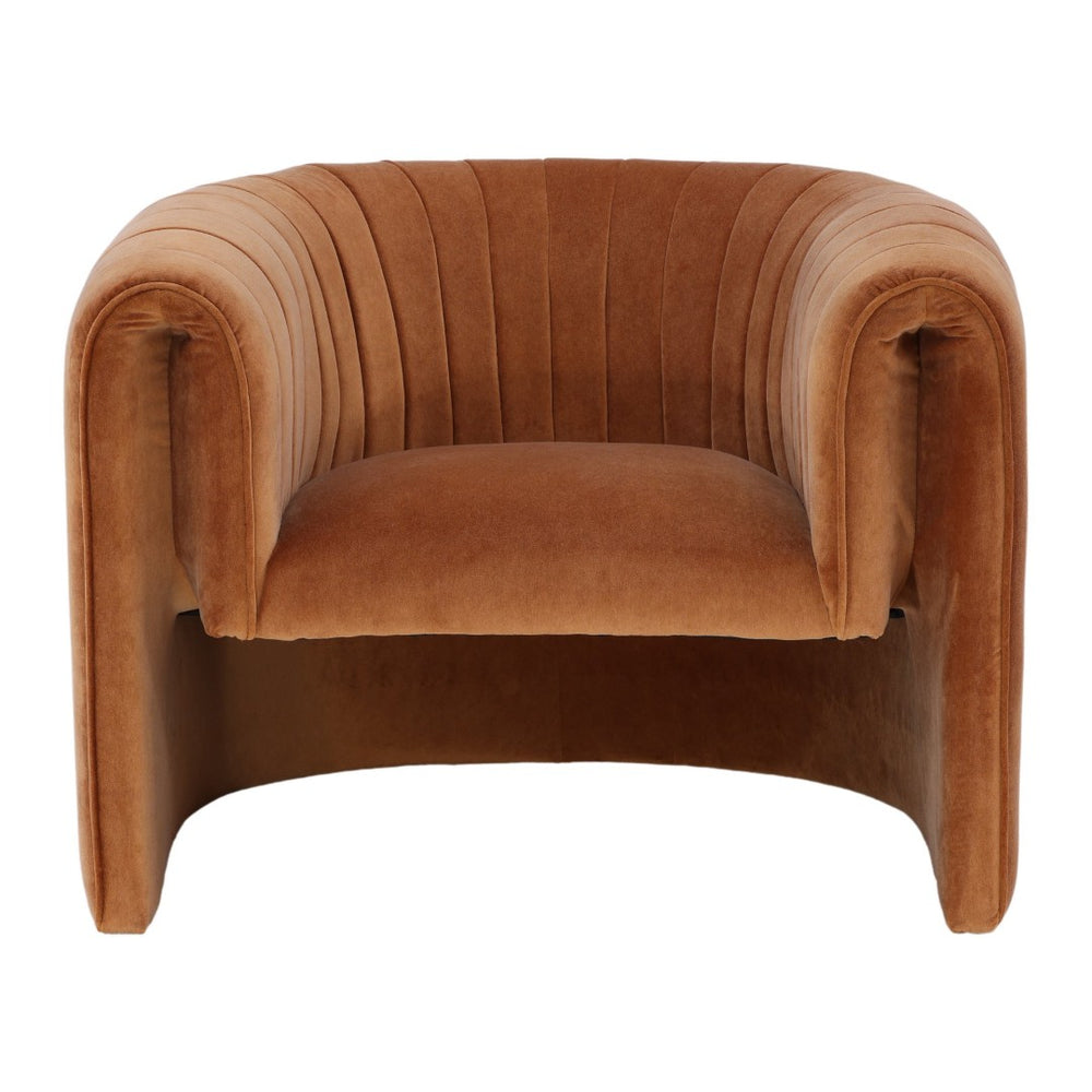 Karina Living Bobbie Occasional Chair in Opal Ginger Velvet - Stylish, Durable Accent Seating for Any Room DOV34064-GING