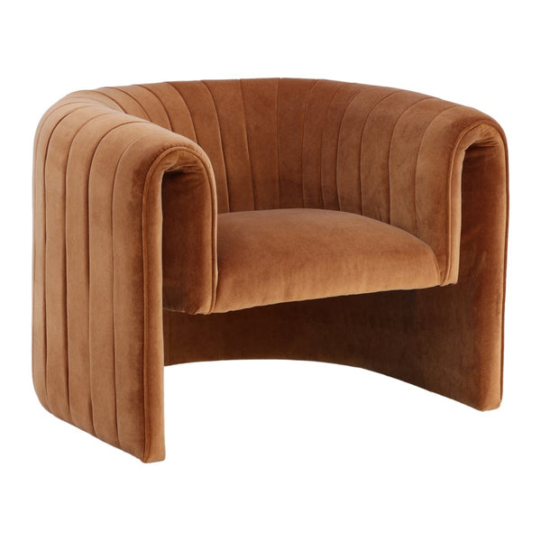 Karina Living Bobbie Occasional Chair in Opal Ginger Velvet - Stylish, Durable Accent Seating for Any Room DOV34064-GING