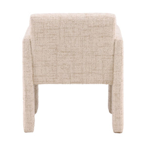 Karina Living Barnett Dining Chair in Cream - Elegant Tweed Upholstery, Stain-Resistant, Modern Sonoma Fog Finish DOV34065-CREM