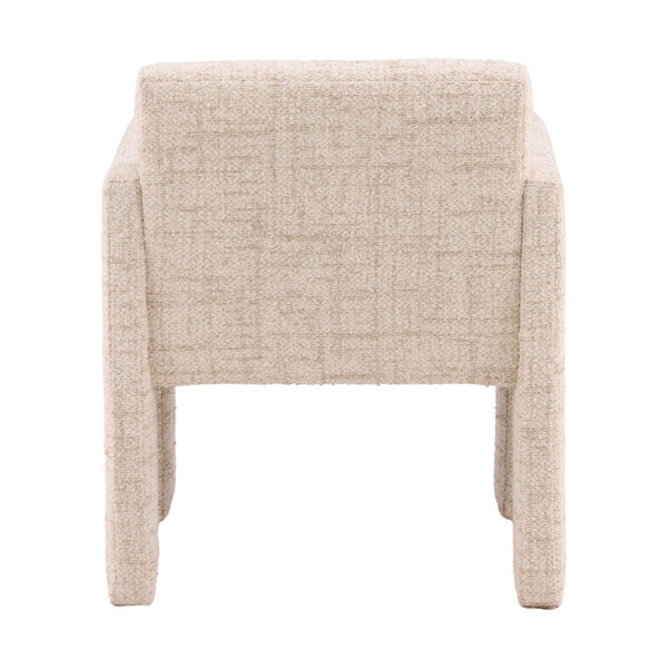 Karina Living Barnett Dining Chair in Cream - Elegant Tweed Upholstery, Stain-Resistant, Modern Sonoma Fog Finish DOV34065-CREM