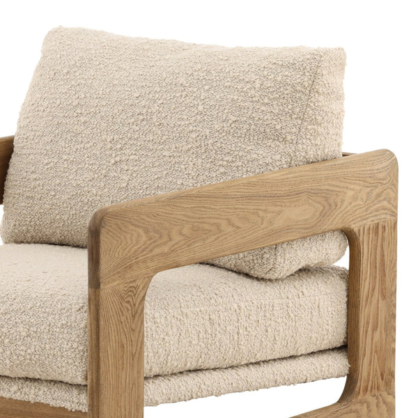 Karina Living Malia Occasional Chair: Cozy Boucle Upholstery & Sturdy Birch Frame for Modern Living Spaces DOV34071-BRCH