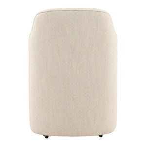 Karina Living Londyn Dining Chair in Avalon Cream - Stylish, Comfortable, and Mobile Seating for Modern Dining Spaces DOV34072-CREM