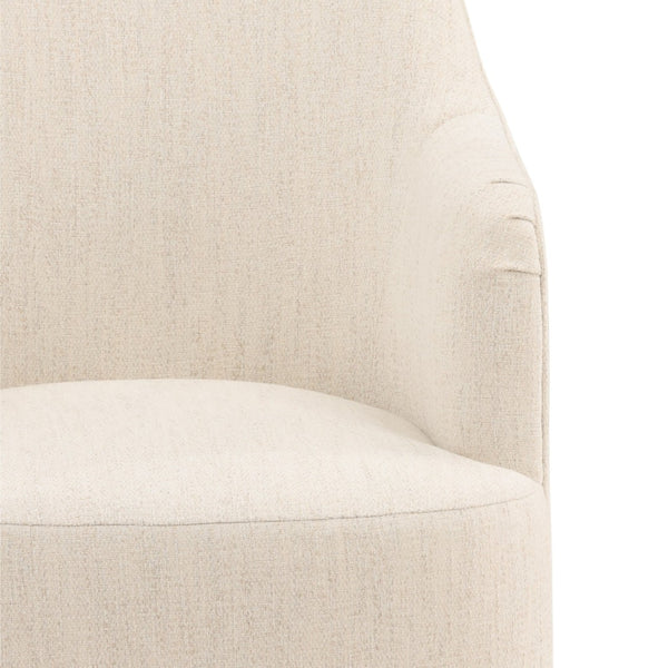 Karina Living Londyn Dining Chair in Avalon Cream - Stylish, Comfortable, and Mobile Seating for Modern Dining Spaces DOV34072-CREM
