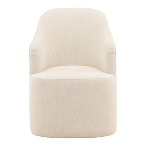 Karina Living Londyn Dining Chair in Avalon Cream - Stylish, Comfortable, and Mobile Seating for Modern Dining Spaces DOV34072-CREM