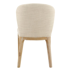 Karina Living Kaelin Dining Chair in Oatmeal - Contemporary Comfort with Solid Ash Wood Legs for Modern Spaces DOV34078-OATM
