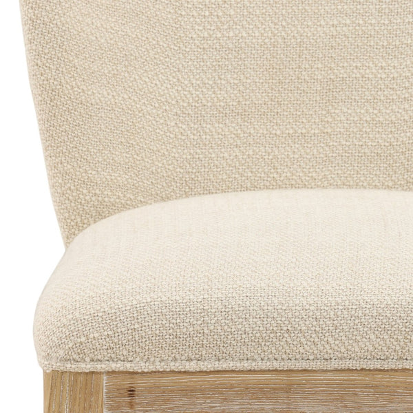 Karina Living Kaelin Dining Chair in Oatmeal - Contemporary Comfort with Solid Ash Wood Legs for Modern Spaces DOV34078-OATM