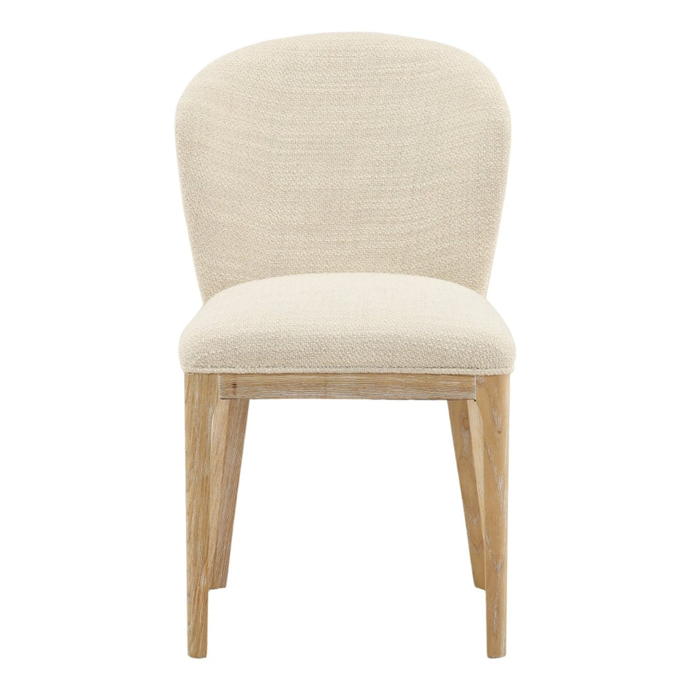 Karina Living Kaelin Dining Chair in Oatmeal - Contemporary Comfort with Solid Ash Wood Legs for Modern Spaces DOV34078-OATM