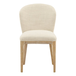 Karina Living Kaelin Dining Chair in Oatmeal - Contemporary Comfort with Solid Ash Wood Legs for Modern Spaces DOV34078-OATM