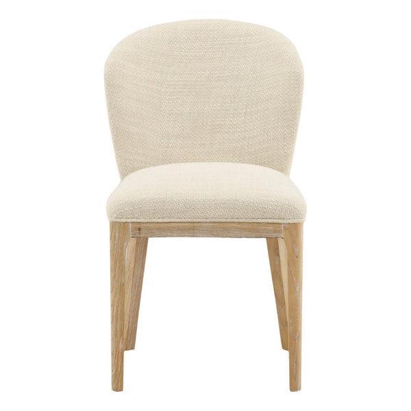 Karina Living Kaelin Dining Chair in Oatmeal - Contemporary Comfort with Solid Ash Wood Legs for Modern Spaces DOV34078-OATM