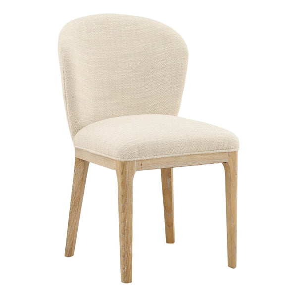 Karina Living Kaelin Dining Chair in Oatmeal - Contemporary Comfort with Solid Ash Wood Legs for Modern Spaces DOV34078-OATM
