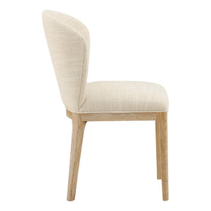 Karina Living Kaelin Dining Chair in Oatmeal - Contemporary Comfort with Solid Ash Wood Legs for Modern Spaces DOV34078-OATM