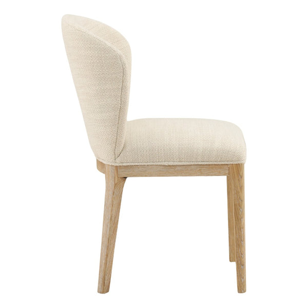 Karina Living Kaelin Dining Chair in Oatmeal - Contemporary Comfort with Solid Ash Wood Legs for Modern Spaces DOV34078-OATM