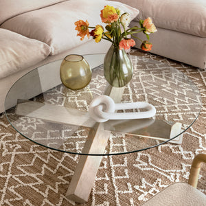 Dovetail,Decorative Art Pieces,,White,Stoneware,UPS/FedEx,White,,,NONE,$0 - $250 Catina Chain Link DOV36032-WHIT Dovetail Dovetail