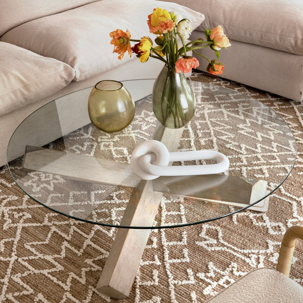 Dovetail,Decorative Art Pieces,,White,Stoneware,UPS/FedEx,White,,,NONE,$0 - $250 Catina Chain Link DOV36032-WHIT Dovetail Dovetail