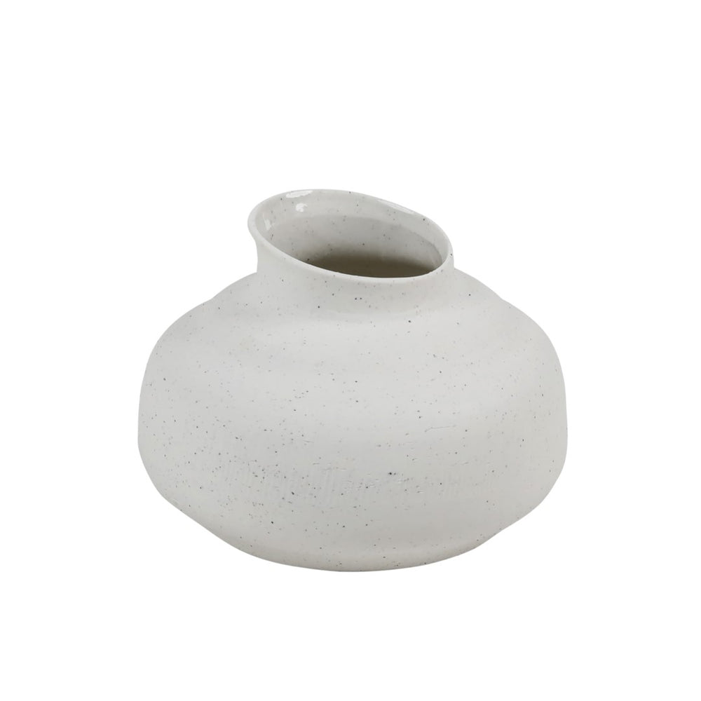 Dovetail Susanna Vase Stoneware - White 