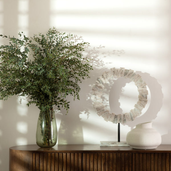 Dovetail Susanna Vase Stoneware - White 