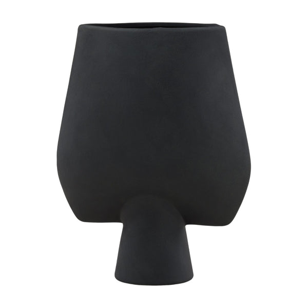 Karina Living Fianna Vase - Elegant Matte Black Terracotta Decorative Piece for Modern & Classic Home Interiors DOV36041-BLCK