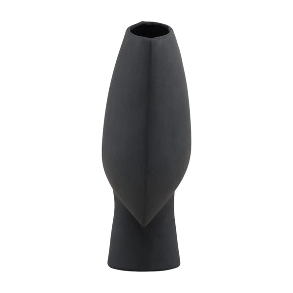 Karina Living Fianna Vase - Elegant Matte Black Terracotta Decorative Piece for Modern & Classic Home Interiors DOV36041-BLCK