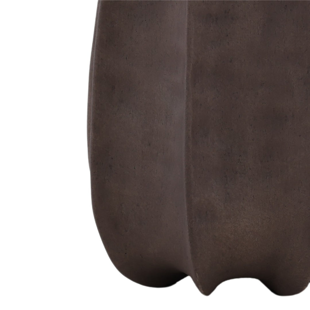 Karina Living Gwynn Terracotta Vase in Rich Brown Glaze - Timeless Focal Point for Any Home Décor Style DOV36044-BRWN