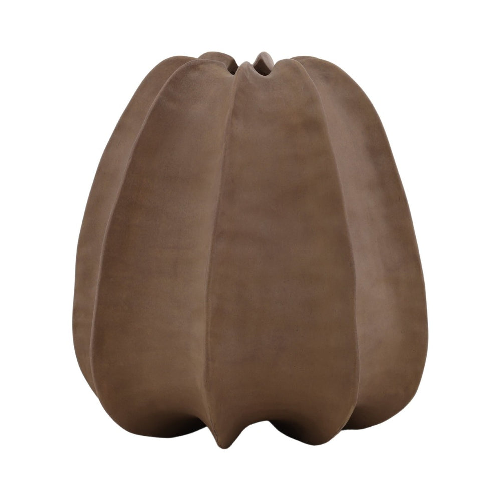 Karina Living Elm Terracotta Vase - Light Brown Sculpture for Dried Botanicals, Modern Rustic Accent Decor DOV36045-LTBR