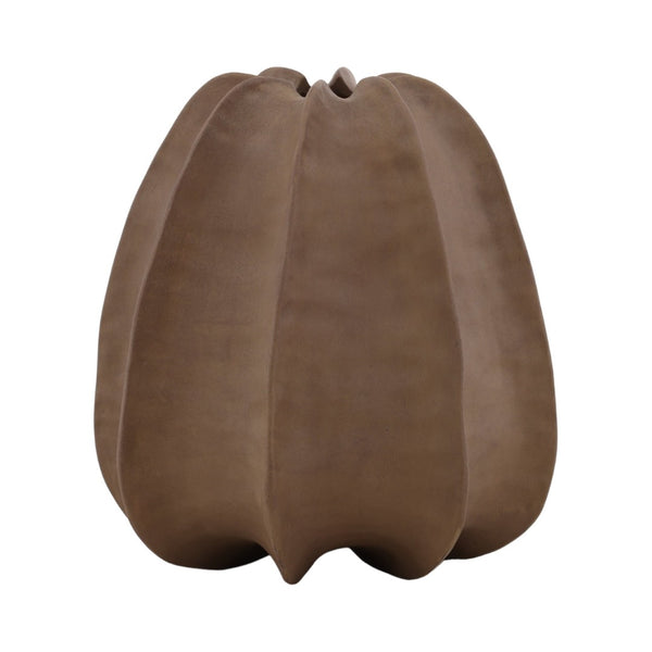 Karina Living Elm Terracotta Vase - Light Brown Sculpture for Dried Botanicals, Modern Rustic Accent Decor DOV36045-LTBR