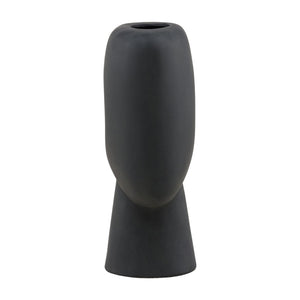Karina Living Niamh Vase Black - Modern Terracotta Design, Matte Finish, Perfect for Flowers & Home Decor Accent DOV36047-BLCK