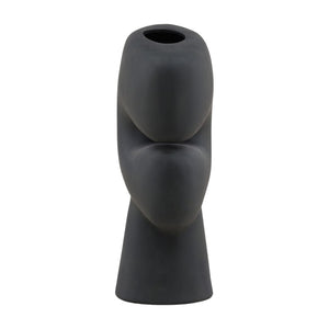 Karina Living Niamh Vase Black - Modern Terracotta Design, Matte Finish, Perfect for Flowers & Home Decor Accent DOV36047-BLCK