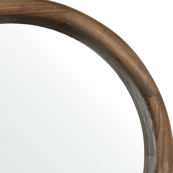 Karina Living Vanessa Mirror - Timeless Brown Wall Decor in Solid Mindi Wood, Perfect for Entryways & Living Rooms DOV37002-BRWN